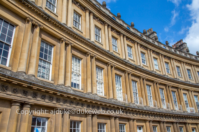 Townhouses in The Circus, Bath, Somerset