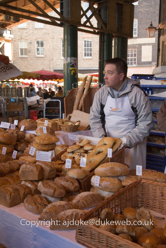 Bread stall at Borough Market London