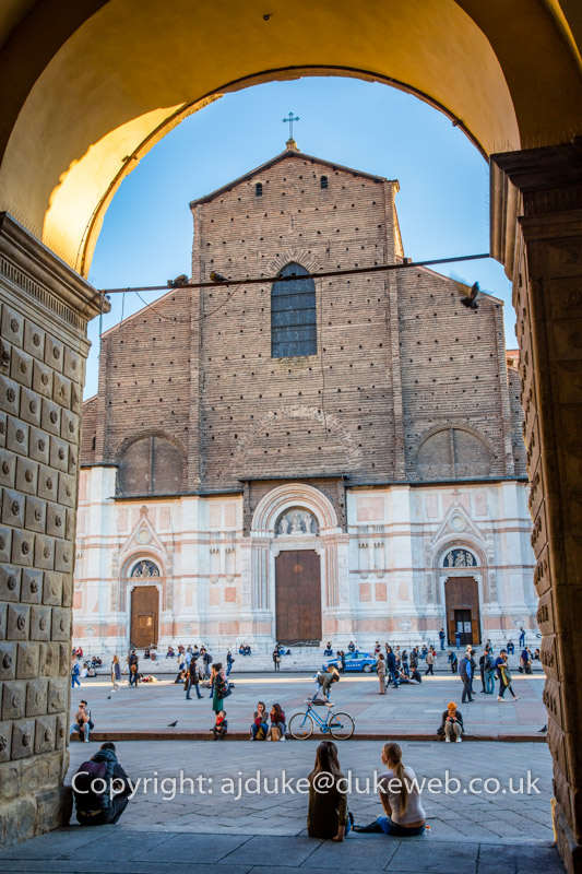 Basilica di San Petronio and the Piazza Maggiore, Bologna, Italy